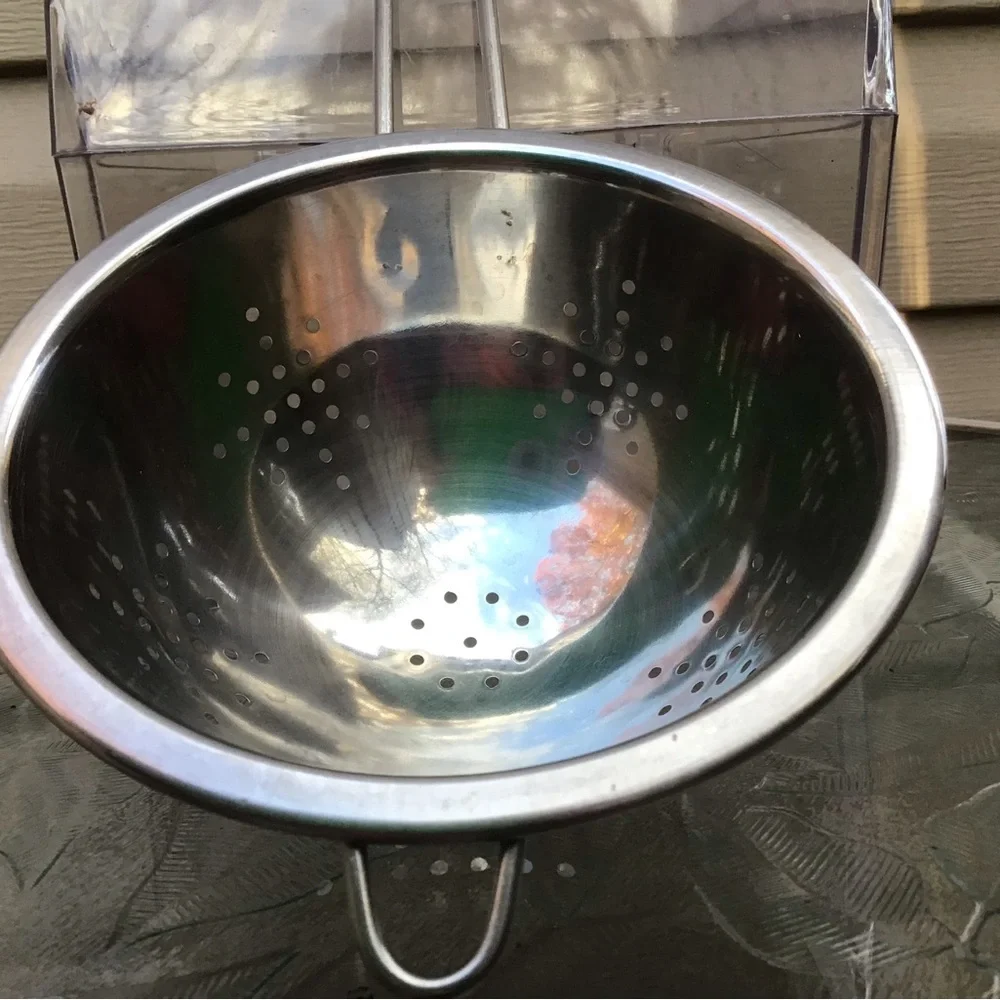 Kitchen Lot, Acrylic Recipe Box, Stainless Steel Funnel, Hand Strainer